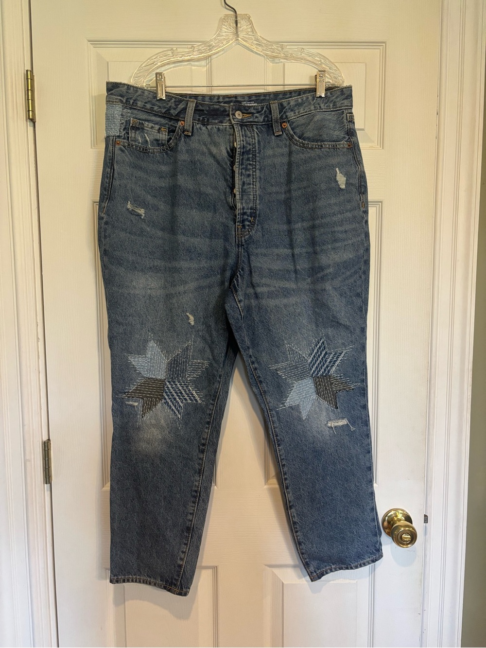 Old Navy O.G. Straight Leg Jeans with Star Patch Knees